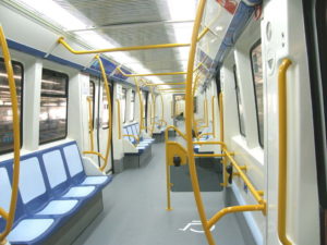 Interiors train metropolitan madrid
